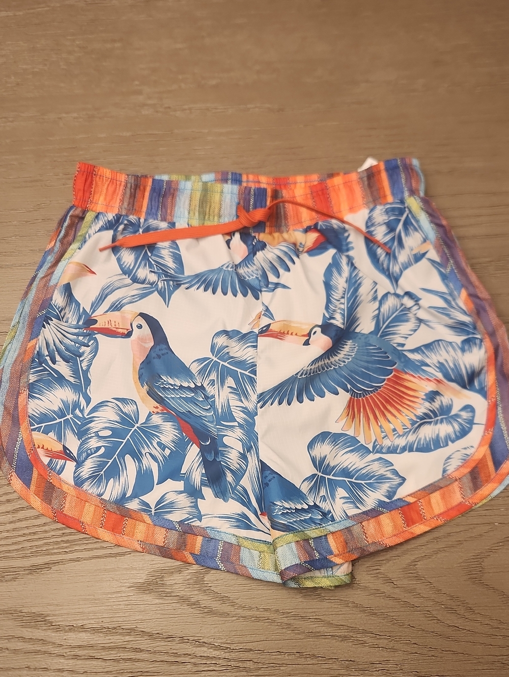 FARM Rio Tropical Toucan Print Women’s Shorts - Blue & Orange